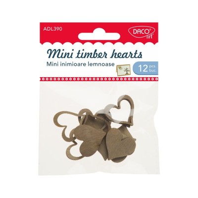 Mini inimioare lemnoase - Accesorii craft Daco foto