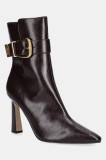 Steve Madden botine Stashed culoarea maro, cu toc drept, 11004780