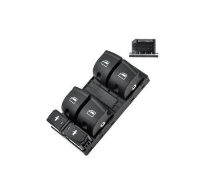 Comutator geam usa fata AUDI A3 (8P), 05.2003-2012; A6 (C6), 05.2004-2011; Q7 (4L), 2005-07.2015, partea Stanga, cu 4 butoane foto