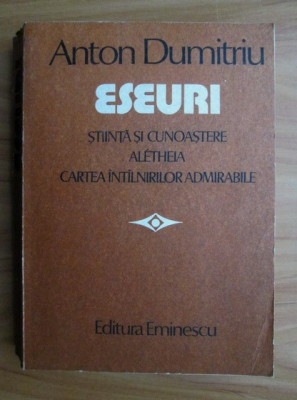 Anton Dumitriu - Eseuri (1986, cu autograful si dedicatia autorului) foto