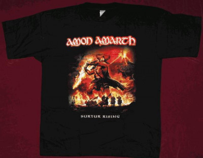 Tricou Amon Amarth - Surtur Rising,Jomsviking si craniu ,calitate 180 grame foto