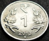 Moneda 1 RUPIE - INDIA, anul 2013 * cod 3417 = UNC