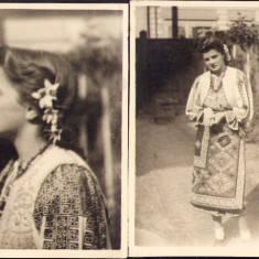 HST M234 Lot 2 poze femeie în port popular românesc anii 1930