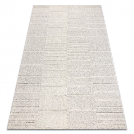 Covor din l&acirc;nă FLUX 461.3.AE121 OSTA - Geometric, structural, loft bej / gri, 240x340 cm