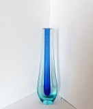 Murano: Vază solifleur cristal sommerso, suflată manual, anii 50-60 - design Flavio Poli pentru Seguso Vetri d&rsquo;Arte, Murano Italy