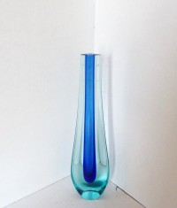 Murano: Vază solifleur cristal sommerso, suflată manual, anii 50-60 - design Flavio Poli pentru Seguso Vetri d&rsquo;Arte, Murano Italy