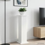 vidaXL Suport pentru plante 2 pcs Alb foarte lucios Lemn prelucrat 899753