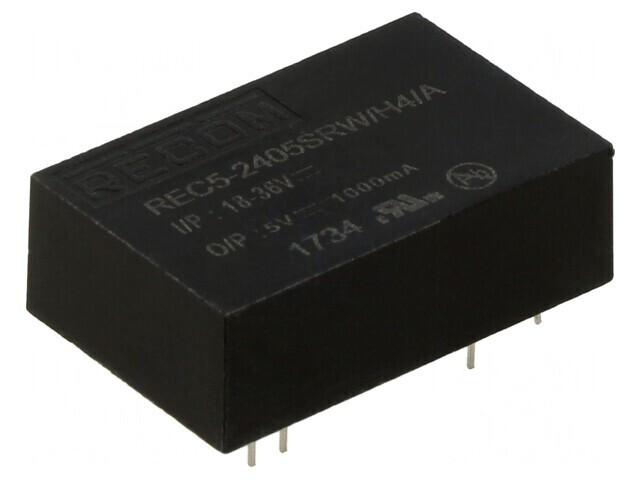 Convertor DC/DC 5W 18-36V la 5V 1A DIP24