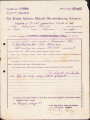 A1003 Poliță de asigurare, 1929, Prima Ardeleană Cluj, filiala Timișoara