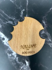 Placuta personalizata manichiura din lemn , Suport profesional pentru tehnicieni unghii