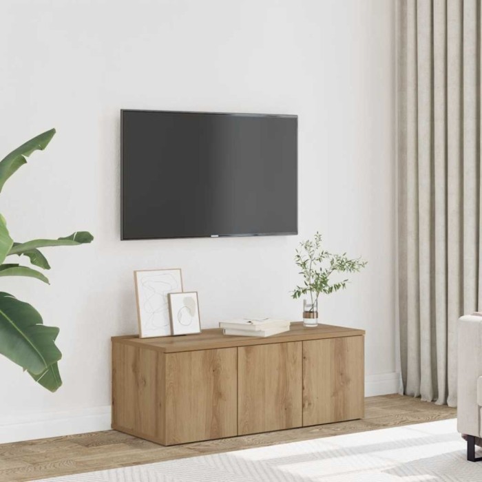 vidaXL Dulap TV, stejar artizanal, 80x34x30 cm, lemn prelucrat