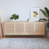 Uși Dulap Lemn Masiv Pin, Design Lambriu vidaXL 61.5x49.4cm, Set 4 Bucăți, Maro, Accesorii Mobilă