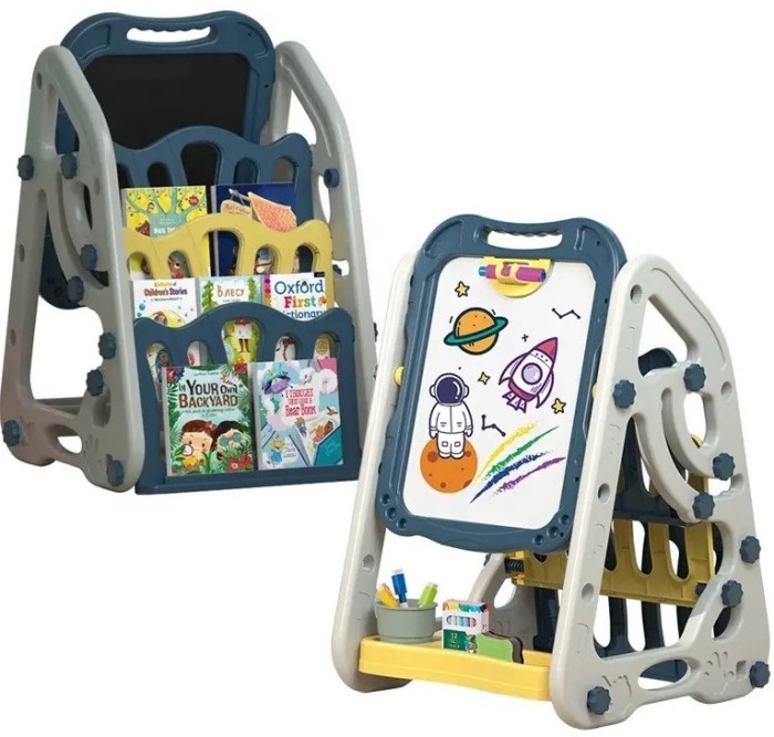 Tabla de desenat 3 in 1 cu doua fete si compartiment special de depozitare pentru carti WePro Store, partea magnetica pentru accesorii si cea neagra p