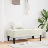 bancă vidaXL crem 113 cm din catifea