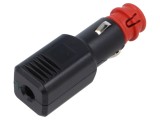 Mufă brichetă auto PRO CAR 12-24V 15A terminal cu şurub neagră
