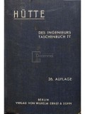 Hutte des ingenieurs taschenbuch, vol. IV (editia 1935)