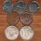 Belgia - colectie 7 monede diferite - 2 x 50 centimes + 5 x 1 franc - superbe !