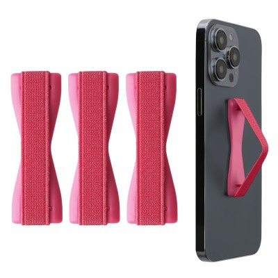 Set 3 Suporti elastici Kwmobile pentru telefoane, Roz, Plastic, KWM000008OB038C foto