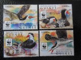 GUineea-Fauna wwf,pasari-serie completa,nestampilate MNH