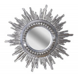 Oglinda din cristal cu rama argintie soare CAT232