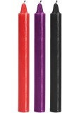 Lumanari Senzuale BDSM ToyJoy Japanese Drip Candles, Set 3 Bucati Multicolor, Temperatura Joasa, Sigure pe Piele