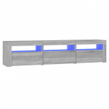 Cumpara ieftin Comoda TV cu lumini LED, gri sonoma, 180x35x40 cm