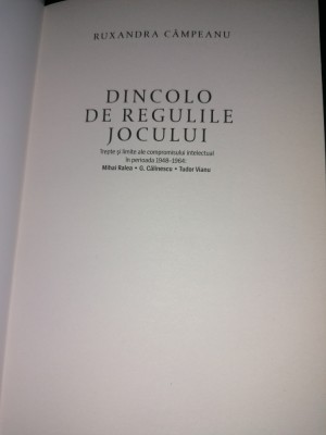 Dincolo de regulile jocului. Călinescu, vianu și Ralea foto