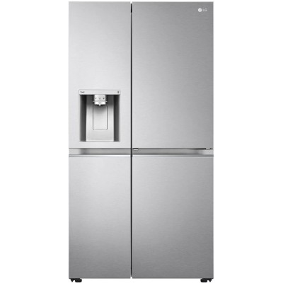 Side by Side LG GSJV91BSAE, No Frost, 635 l, Door Cooling, LINEARCooling, UVnano, FRESHBalancer, LG ThinQ, Dozator apa, H 179 cm, Argintiu, Clasa E foto
