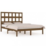 Cumpara ieftin Cadru de pat, maro miere, 200x200 cm, lemn masiv de pin