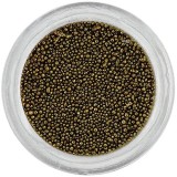 Decorații pentru unghii - perle 0,5mm, negru-auriu, INGINAILS