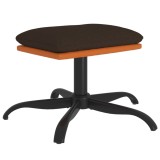 Cumpara ieftin Taburet, maro, 60x60x36 cm, textil si piele ecologica