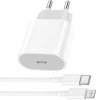 Incarcator Rapid 20W compatibil cu Apple iPhone 14/13/12/11/Pro/Pro Max/Plus/Pad/AirPods, Type-C, Cablu de Date Lightning 1m inclus, Fast Charge, Star