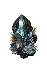 Sticker decorativ Cristal, Negru, 85 cm, 5722ST foto
