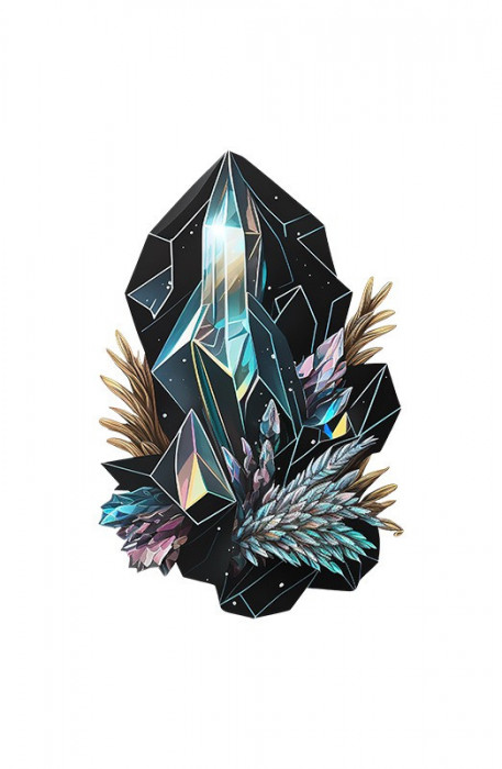 Sticker decorativ Cristal, Negru, 85 cm, 5722ST