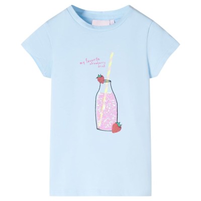 Tricou pentru copii, albastru pal, 140 foto