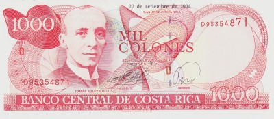 Bancnota Costa Rica 1.000 Colones 2004 - P264e UNC foto