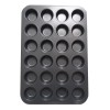 Forma de copt Kasemi 1103559, otel cu acoperire teflon, dreptunghiulara, negru, 26 x 38.5 cm, 24 compartimente