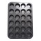 Forma de copt Kasemi 1103559, otel cu acoperire teflon, dreptunghiulara, negru, 26 x 38.5 cm, 24 compartimente
