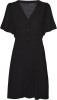 Rochie Vara Dama VERO MODA Vmalba Neagra, Scurta, Marimea L, Viscoza, Decolteu V, Nasturi