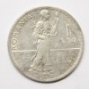 1 LEU 1911 . DETALII FRUMOASE . PARTIAL CU LUCIU DE BATERE ., Argint