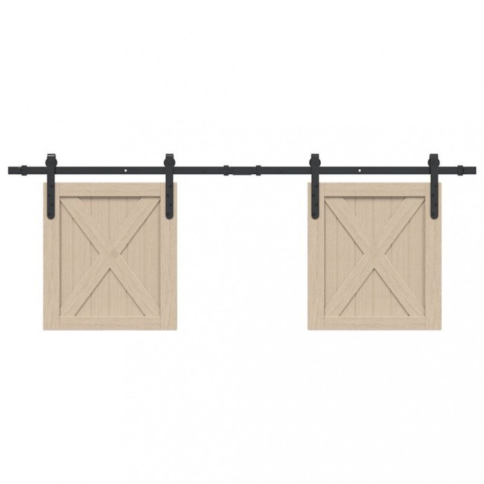 vidaXL Set uși glisante pentru dulap 152 cm oțel carbon 4009665