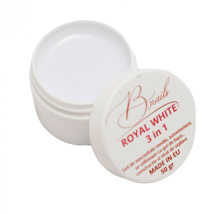 Cover gel unghii 30 g Royal white