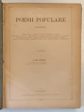 POESII POPULARE ROMANE de G. DEM. TEODORESCU , 1885