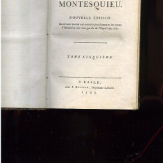 Oeuvres complètes de Montesquieu tome cinquième Lettres persanes (1799)