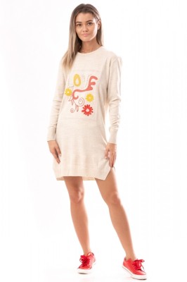 C646-15 Rochie casual cu model in fatasi maneci lungi foto