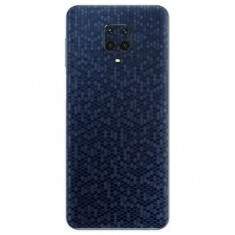 Set Folii Skin Acoperire 360 Compatibile cu Xiaomi Redmi Note 9 Pro (Set 2) - ApcGsm Wraps HoneyComb Blue