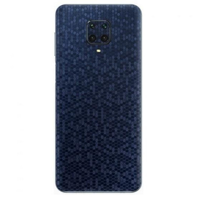 Set Folii Skin Acoperire 360 Compatibile cu Xiaomi Redmi Note 9S (Set 2) - ApcGsm Wraps HoneyComb Blue foto