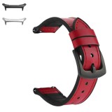Curea hibrid piele-silicon compatibila cu Samsung Galaxy Watch Ultra, VD Very Dream&reg;, Tart Red
