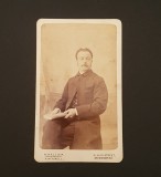 Fotografie carte de vizită veche Portret Bărbat Studio Victorian