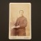 Fotografie carte de vizită veche Portret Bărbat Studio Victorian